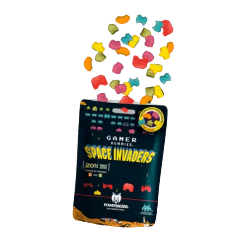 Powerbears | Gamer Gummies - Space Invaders Gummytec Corp