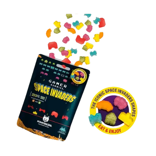 Powerbears | Gamer Gummies - Space Invaders Gummytec Corp
