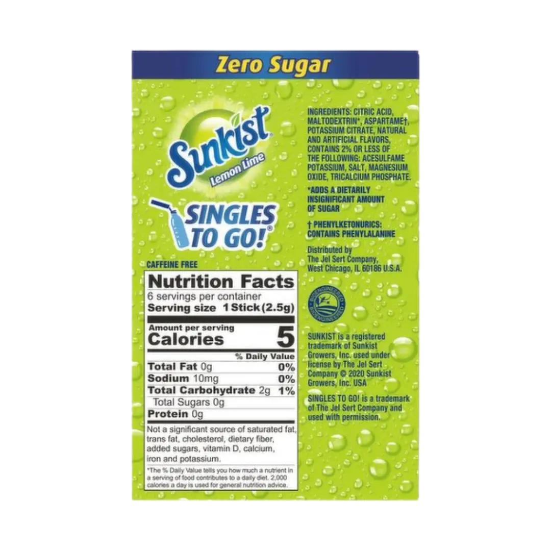 Sunkist | Singles to Go - Lemon Sunkist