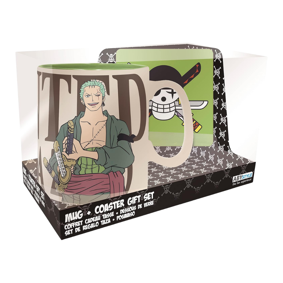 Abystyle | Mug + Coaster Gift Set - One Piece Zoro Shack à Sauce