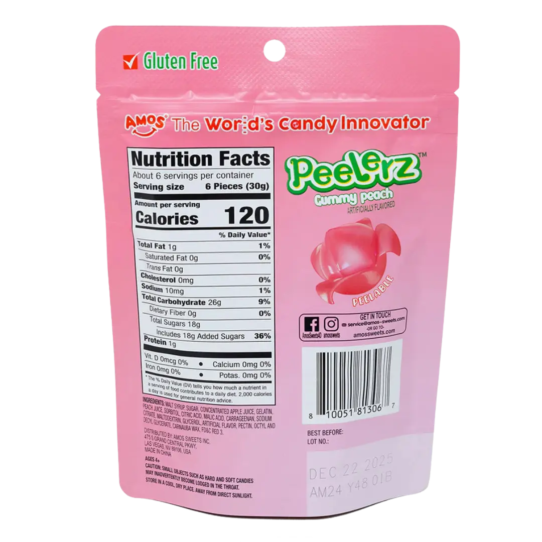 Amos | Peelerz Gummy - Peach Shack à Sauce