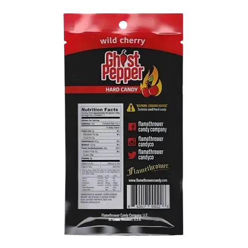 Flamethrower Candy | Ghost Pepper Hard Candy - Wild Cherry Shack à Sauce