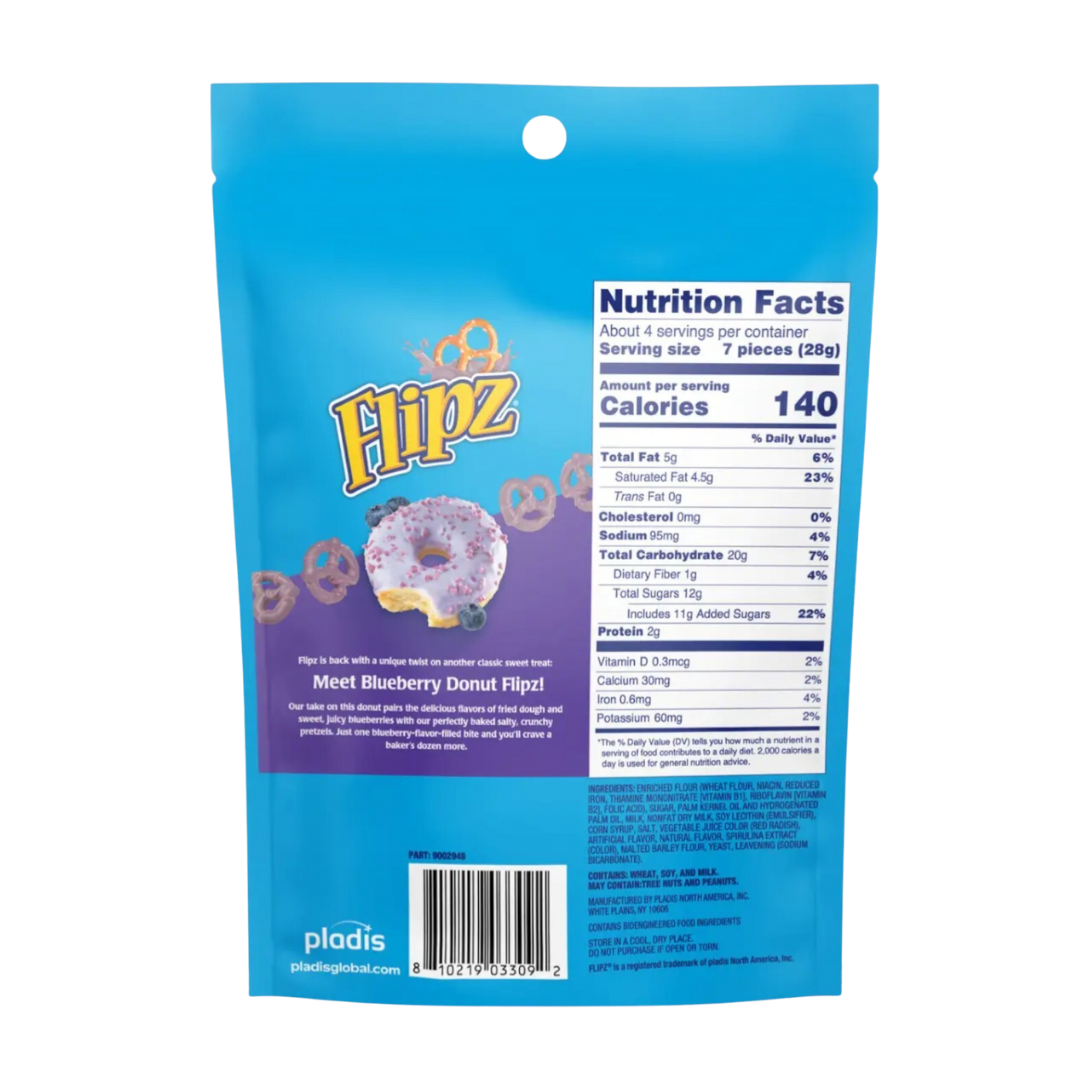 Flipz | Blueberry Donut - Flavored Covered Pretzels Shack à Sauce