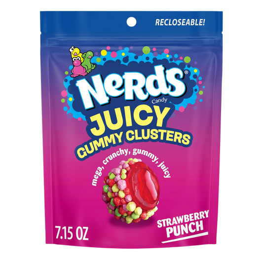 Nerds Candy | Juicy Gummy Clusters - Strawberry Punch