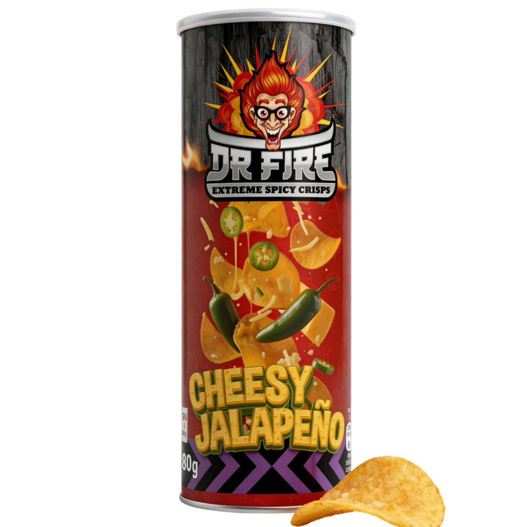 Dr. Fire | Extreme Spicy Crisps - Cheesy Jalapeno