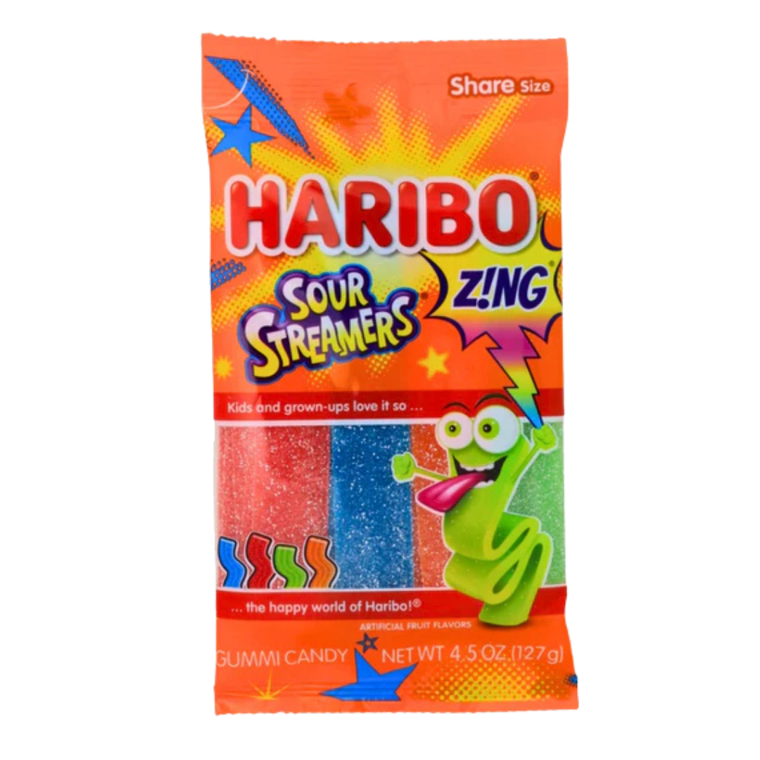 Haribo | Gummi Candy Sour Streamers Peg Shack à Sauce