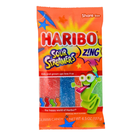 Haribo | Gummi Candy Sour Streamers Peg Shack à Sauce