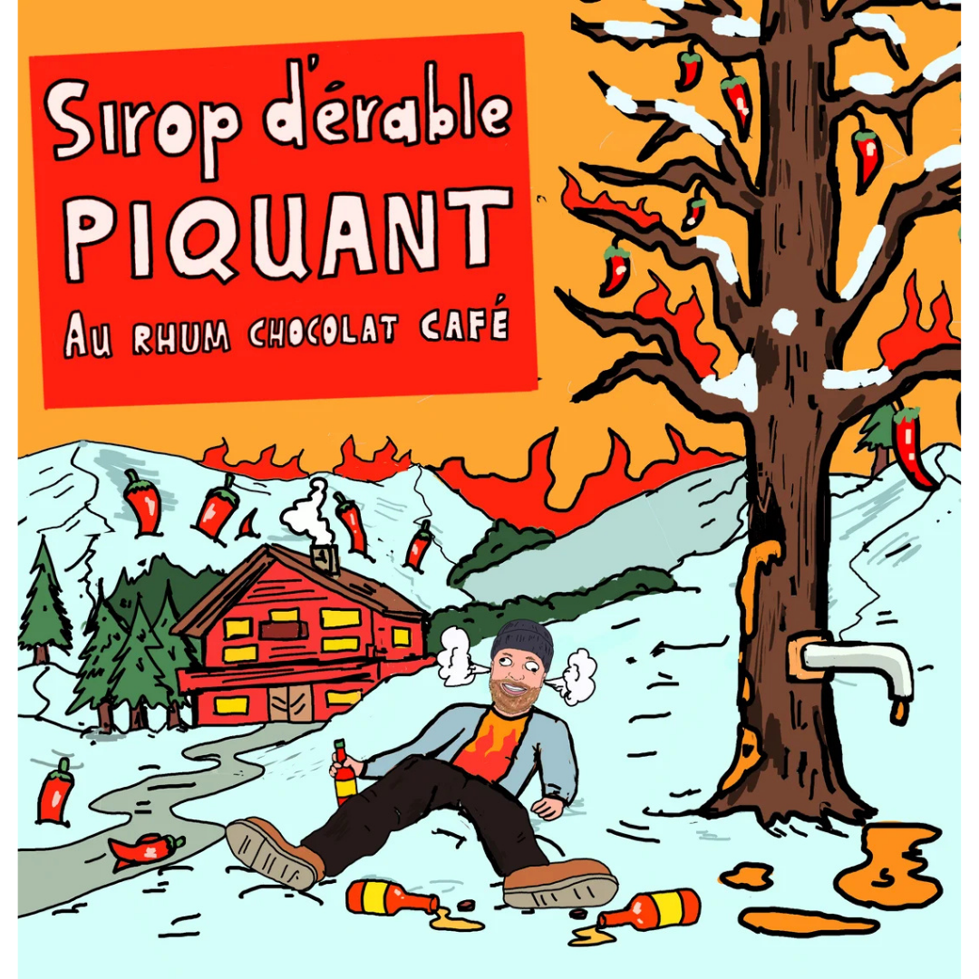 Les Sauces Piquantes MTHell | Sirop d'Érable piquant - Au rhum chocolat café - fort