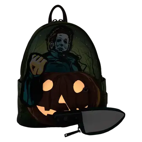 Loungefly | Sac à Dos - Michael Myers Knife & Pumpkin Glow Shack à Sauce