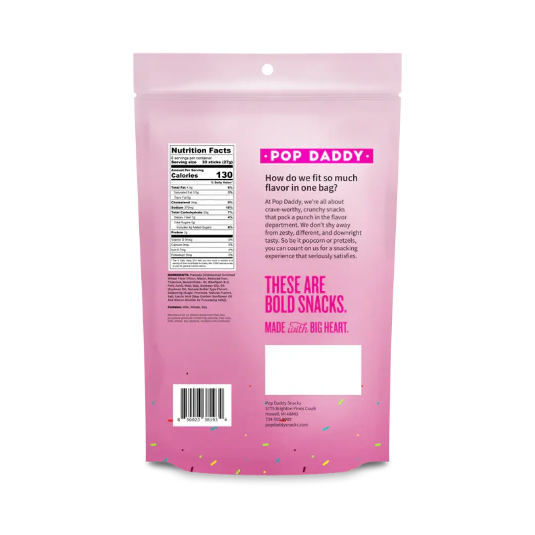 Pop Daddy Pretzels | Birthday Cake Shack à Sauce