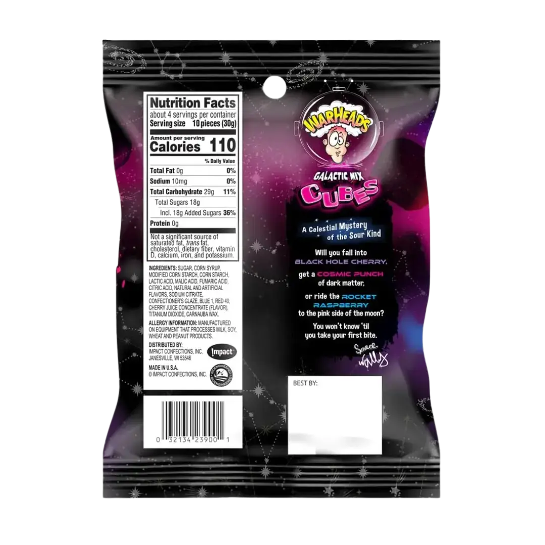 Warheads Galactic Cubes Shack à Sauce