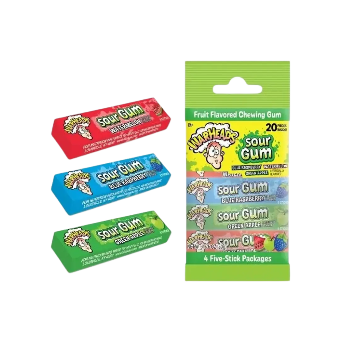 Warheads | Sour Gum - Four Pack Shack à Sauce